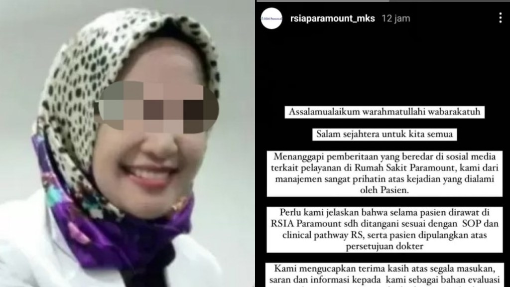 Sikapi Dugaan Malapraktik Dokter Ariyanti Amiruddin, RSIA Paramount Makassar: Sudah Sesuai&nbsp;SOP